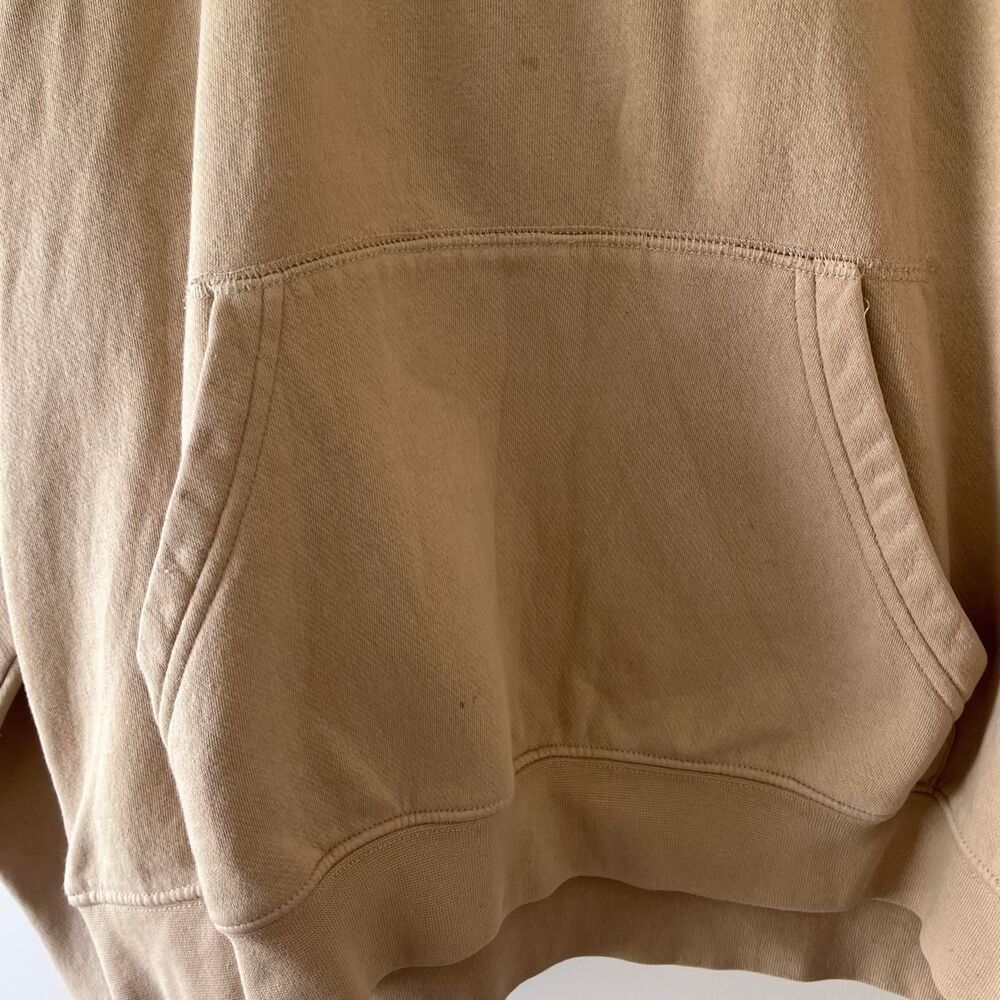 Volcom Tan Hoodie Oversized Sweatshirt Embroidered Stone Logo Size Medium - Picture 7 of 8